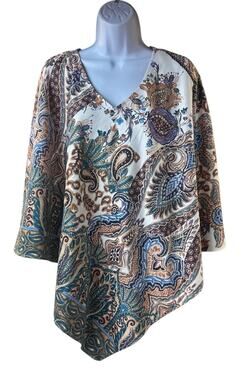 Chico's Poncho Oversized Cape Size S/M Faux Suede Paisley Print NWT